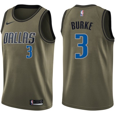 Nike Dallas Mavericks #3 Trey Burke Green NBA Swingman Salute to Service Jersey Men's